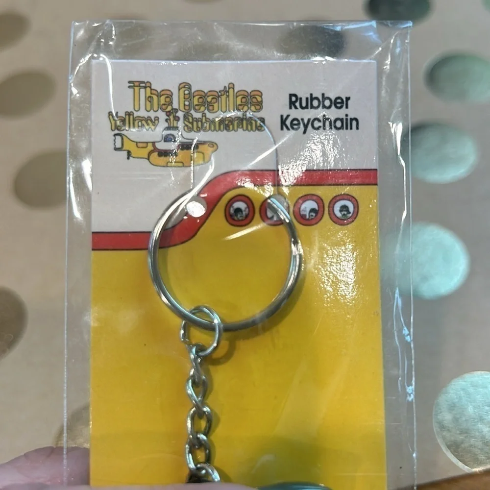 The Beatles yellow submarine rubber keychain 2011 CND visionary INC product